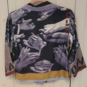 RARE Paul Smith "Clapping Hands" Silk Blouse